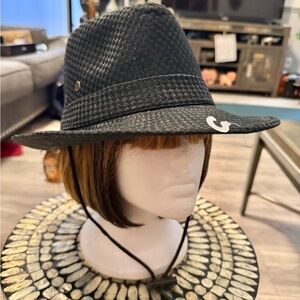 Stylish Black Fedora fabric hat Unisex. Spend over 50 get a free designer gift.